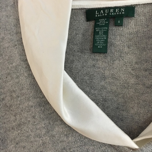 Ralph Lauren Sweater with Silk Collar - Picture 3 of 4